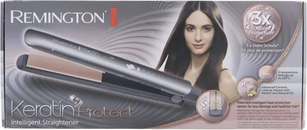 Remington Keratin Protect Hair Straightener with Patented Heat Protection Sensor and Digital Display 160-230°C