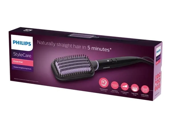 Philips BHH880/00 StyleCare Essential rettetangbørste, 2 innstillinger, svart