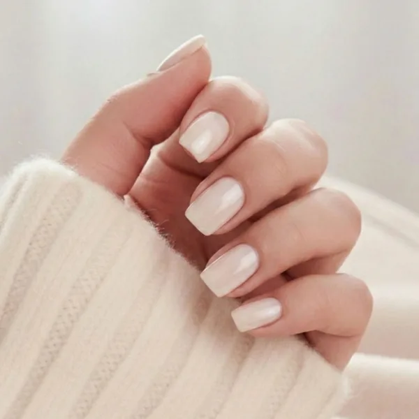 Pure Pearl, hvit perlemor, korte