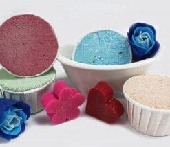 Spennende badebomber med souffle-design