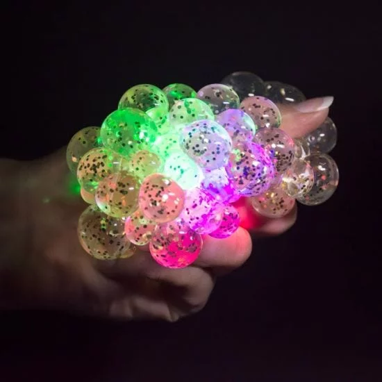 Glow squishy ball