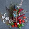 Original BBQ-saus fra Wild Fire Foods med diverse grønnsaker