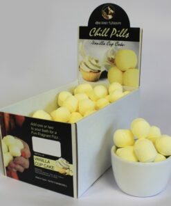 Små gule badebomber med duft av vanilje-muffins