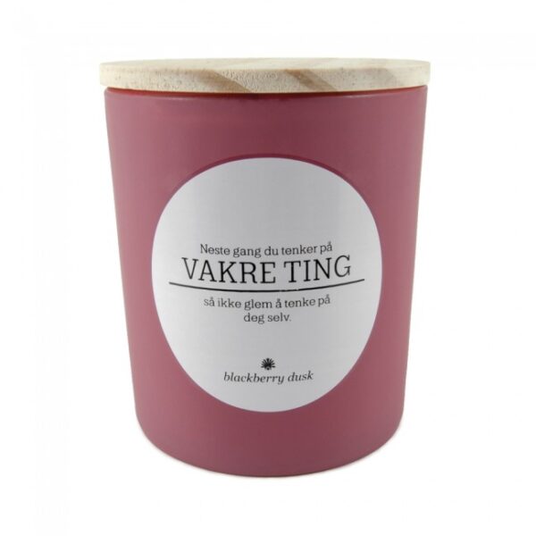 Vakre ting duftlys fra lea blackberry dusk